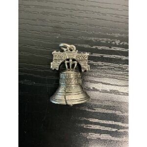 Liberty Bell Pewter Pendant Charm 1776-1976 Commemorative